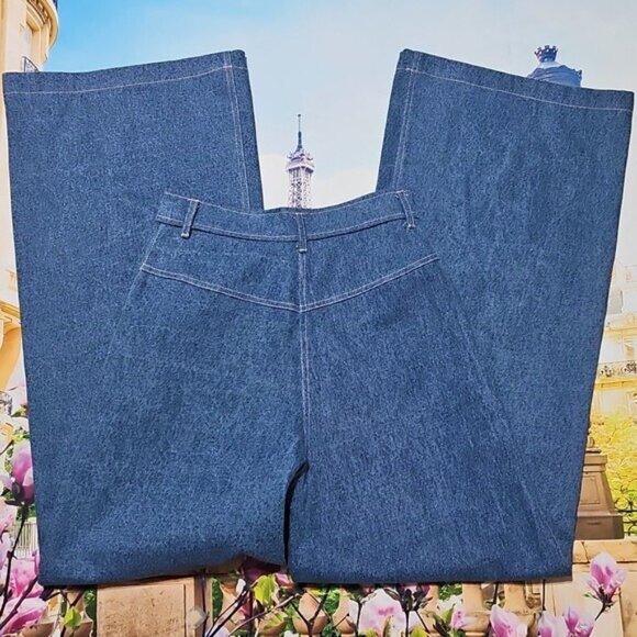 Samantha Pleet High Wasisted Wide Leg Blue Jeans Size 27 New - Picture 8 of 8